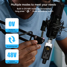 Load image into Gallery viewer, 2.4G Wireless Microphone Converter XLR Transmitter And Receiver For Dynamic Microphone Guitar Receiver Transmission Adapter