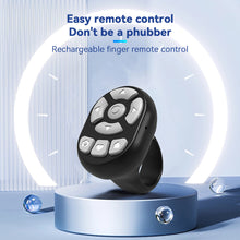 Load image into Gallery viewer, 8 Buttons Portable Blutooth Remote Control Scrolling Finger Mobile Phone Video Control Selfie Stick Automatic Page Fingertip Camera Controller