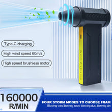 Load image into Gallery viewer, 160000RPM USB Rechargeable Electric Air Blower Turbo Jet Fan Brushless Motor High-Speed Turbo Violent Fan Powerful Dust Blower