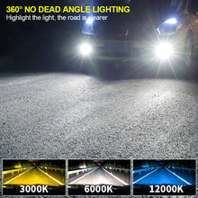 Load image into Gallery viewer, 12V 6000K Car LED Headlight Fog Light Bulbs H4 H7 H11 H8 H9 H1 H3 LED 9005 9006 Hb3 Hb4 Auto Driving Running Lamps 12000LM