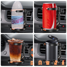 Load image into Gallery viewer, Multifunctional Adjustable Car Air Vent Cup Holder Water Bottles Drink Ashtray Rack Stand Anti-Shake Stable Auto Organizer