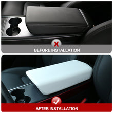 Load image into Gallery viewer, Car Interior Armrest Protector Box Cover Center Console Panel Pad White Soft TPE For Tesla Model 3 Y 2023 Accessories