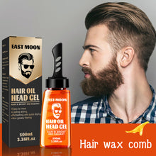 Load image into Gallery viewer, 2 in 1 Hair Wax Gel with Wide Tooth Comb Men Long-lasting Fluffy Hair Styling Oil Hair Styling Cream Liquid Fluffy Comb