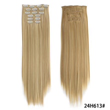 Load image into Gallery viewer, Clip in Hair Extensions Hair Extensions Thick Long Lace Weft Lightweight Synthetic Hair Wig Piece Elegant Women Wig