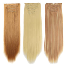 Load image into Gallery viewer, Clip in Hair Extensions Hair Extensions Thick Long Lace Weft Lightweight Synthetic Hair Wig Piece Elegant Women Wig