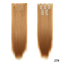 Load image into Gallery viewer, Clip in Hair Extensions Hair Extensions Thick Long Lace Weft Lightweight Synthetic Hair Wig Piece Elegant Women Wig