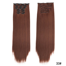 Load image into Gallery viewer, Clip in Hair Extensions Hair Extensions Thick Long Lace Weft Lightweight Synthetic Hair Wig Piece Elegant Women Wig