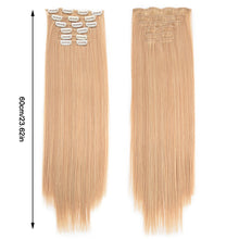 Load image into Gallery viewer, Clip in Hair Extensions Hair Extensions Thick Long Lace Weft Lightweight Synthetic Hair Wig Piece Elegant Women Wig