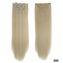 Load image into Gallery viewer, Clip in Hair Extensions Hair Extensions Thick Long Lace Weft Lightweight Synthetic Hair Wig Piece Elegant Women Wig