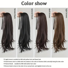 Load image into Gallery viewer, Synthetic Long Wavy Curly Ponytail Wig Women Ribbon Drawstring Tied Hair Tail Hair Extension Natural Fake Hairpiece
