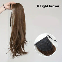 Load image into Gallery viewer, Synthetic Long Wavy Curly Ponytail Wig Women Ribbon Drawstring Tied Hair Tail Hair Extension Natural Fake Hairpiece