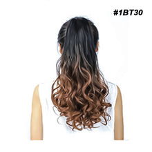 Load image into Gallery viewer, Natural Synthetic Long Wavy Curly Ponytail Wig for Women Ribbon Drawstring Tied Hair Tail Hair Extension Fake Hairpiece