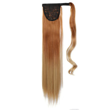 Load image into Gallery viewer, Women's Synthetic Wig Women's Long Straight Hair Wig Ponytail Fluffy Hair Extensions Ponytail Gradient Straight Hair Wig