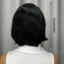 Load image into Gallery viewer, Human Hair Lace Frontal Wig Natural Color Front Lace Bob Wig Human Hair Wigs Cheap Wigs Pixie Cut Wigs Human False Hair