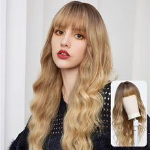 Load image into Gallery viewer, Air Bangs Long Curly False Hair Women Wig Multi Colored Natural and Versatile Ladies' Elegant Wig Full Head Cover