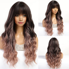 Load image into Gallery viewer, Jin Barbie Wind Big Wave Long Curled Hair Fluffy Face Repair Wig Full False Hair Cover High Temperature Natural Fake Hair