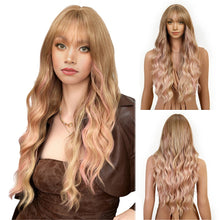 Load image into Gallery viewer, Jin Barbie Wind Big Wave Long Curled Hair Fluffy Face Repair Wig Full False Hair Cover High Temperature Natural Fake Hair
