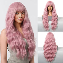 Load image into Gallery viewer, Jin Barbie Wind Big Wave Long Curled Hair Fluffy Face Repair Wig Full False Hair Cover High Temperature Natural Fake Hair