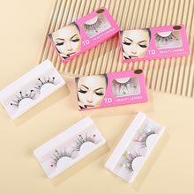Load image into Gallery viewer, Sparkling Artificial Eyelashes Peach Heart Glitter Small Flower Glitter Synthetic Fiber Performance Christmas Party Eyelashes