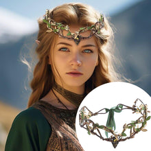 Load image into Gallery viewer, Crown Elf Tiara Vine Fairy Crown Headpiece Gothic Headband Woodland Wedding Hair Accessories Photography Daily Photo Props