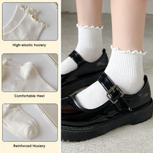 Load image into Gallery viewer, Cute Cuffed Ankle Socks Soft Comfortable Highly Elastic Cotton Socks Skin-friendly Breathable Solid Color Socks for Women
