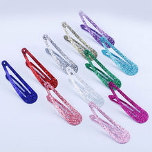 Load image into Gallery viewer, 40pcs/set Colorful Shiny Scallion Powder Children Hair Clip Bangs Hairpin BB Clip Simple Fashionable Headwear Hair Accessories