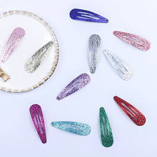 Load image into Gallery viewer, 40pcs/set Colorful Shiny Scallion Powder Children Hair Clip Bangs Hairpin BB Clip Simple Fashionable Headwear Hair Accessories