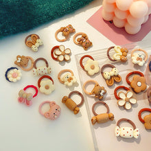 Load image into Gallery viewer, 20pcs/set Children Cartoon Bear Hair Band Colorful Cute Highly Elastic Durable Rubber Band Hair Tie Headwear Hair Accessories