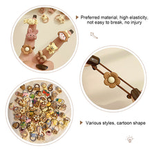 Load image into Gallery viewer, 20pcs/set Children Cartoon Bear Hair Band Colorful Cute Highly Elastic Durable Rubber Band Hair Tie Headwear Hair Accessories