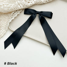 Load image into Gallery viewer, Double Layer Bowknot Ribbon Tassel Ponytail Hair Clip Fashionable Solid Color Long Ribbon Hair Clip Headwear Hair Accessory