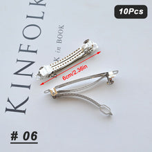 Load image into Gallery viewer, 10pcs/set Spring Clip Multi Sized Durable Handmade Hair Clip DIY Accessories Headwear Material Shrapnel Clip for Women