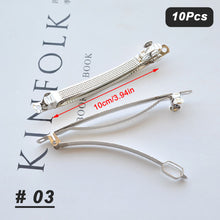 Load image into Gallery viewer, 10pcs/set Spring Clip Multi Sized Durable Handmade Hair Clip DIY Accessories Headwear Material Shrapnel Clip for Women