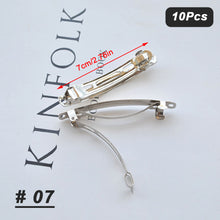 Load image into Gallery viewer, 10pcs/set Spring Clip Multi Sized Durable Handmade Hair Clip DIY Accessories Headwear Material Shrapnel Clip for Women
