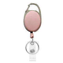 Load image into Gallery viewer, Oval Outdoor Easy-to-pull Buckle Rope Elastic Cable Puller Retractable Keychain Durable Anti Loss Telescopic Buckle Keychain