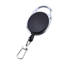 Load image into Gallery viewer, Oval Outdoor Easy-to-pull Buckle Rope Elastic Cable Puller Retractable Keychain Durable Anti Loss Telescopic Buckle Keychain