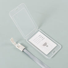 Load image into Gallery viewer, Transparent ID Card Holder Candy Colored Double-sided PP Card Holder Bank Bus Pass Card Case Cover Student Office Supplies
