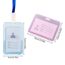 Load image into Gallery viewer, Transparent ID Card Holder Candy Colored Double-sided PP Card Holder Bank Bus Pass Card Case Cover Student Office Supplies