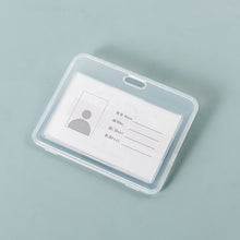 Load image into Gallery viewer, Transparent ID Card Holder Candy Colored Double-sided PP Card Holder Bank Bus Pass Card Case Cover Student Office Supplies