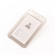 Load image into Gallery viewer, Transparent ID Card Holder Candy Colored Double-sided PP Card Holder Bank Bus Pass Card Case Cover Student Office Supplies