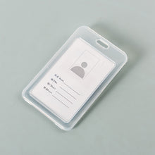 Load image into Gallery viewer, Transparent ID Card Holder Candy Colored Double-sided PP Card Holder Bank Bus Pass Card Case Cover Student Office Supplies