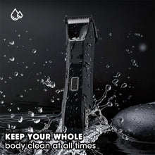 Load image into Gallery viewer, Body Hair Trimmer Shaver for Men Waterproof Dual-Head Stainless Steel Blade Trimmer Rechargeable Wet & Dry Men's Ball Shavers