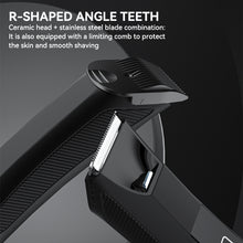 Load image into Gallery viewer, Body Hair Trimmer Shaver for Men Waterproof Dual-Head Stainless Steel Blade Trimmer Rechargeable Wet & Dry Men's Ball Shavers