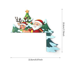 Load image into Gallery viewer, Creative Santa Claus Elk Grinch Christmas Door Hanger Over Door Sign Wood Frame Merry Christmas New Year Decoration