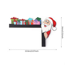 Load image into Gallery viewer, Creative Santa Claus Elk Grinch Christmas Door Hanger Over Door Sign Wood Frame Merry Christmas New Year Decoration