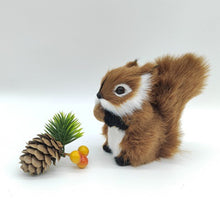 Load image into Gallery viewer, Simulation Mini Squatting Squirrel Model Cute Imitation Squirrel Ornaments Children Birthday Gifts Home Decoration Plush Figures Craft