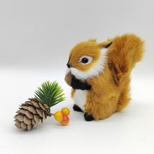 Load image into Gallery viewer, Simulation Mini Squatting Squirrel Model Cute Imitation Squirrel Ornaments Children Birthday Gifts Home Decoration Plush Figures Craft