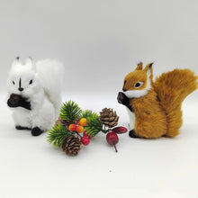 Load image into Gallery viewer, Simulation Mini Squatting Squirrel Model Cute Imitation Squirrel Ornaments Children Birthday Gifts Home Decoration Plush Figures Craft
