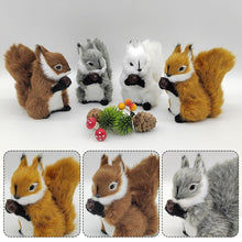 Load image into Gallery viewer, Simulation Mini Squatting Squirrel Model Cute Imitation Squirrel Ornaments Children Birthday Gifts Home Decoration Plush Figures Craft