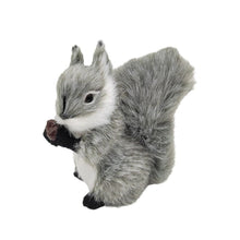 Load image into Gallery viewer, Simulation Mini Squatting Squirrel Model Cute Imitation Squirrel Ornaments Children Birthday Gifts Home Decoration Plush Figures Craft