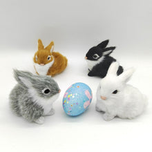 Load image into Gallery viewer, Simulation Rabbit Plush Toy Children Cognition Chicken Model Figurine Realistic Furry Animal Doll Chicken Easter Gift Kids